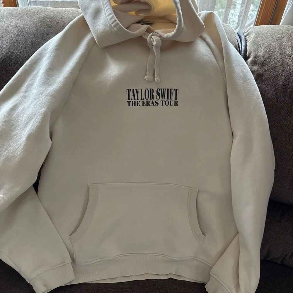Taylor Swift The Eras Tour Cream Beige Hoodie Women Sweatshirt Size XLarge - Picture 2 of 5